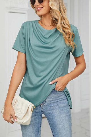 Camiseta cruzada con cuello vuelto Something Casual 