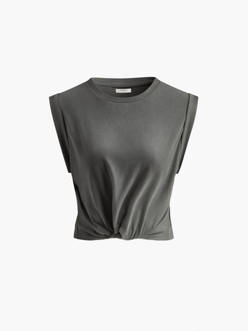 Camiseta de algodón anudada 
