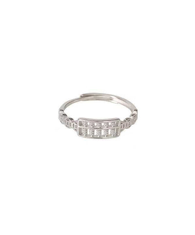 Fine Silk Sterling Silver Hollow Out Abacus Rings