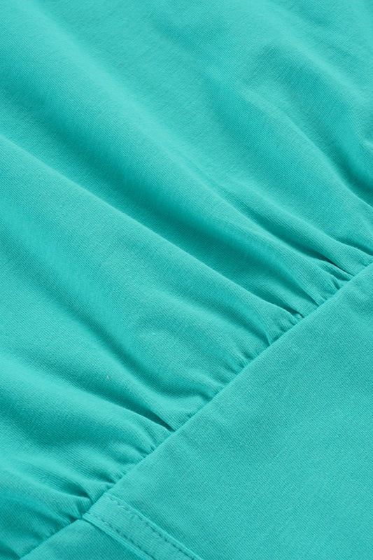 Fresh Mint Asym Slim Waist Blouse