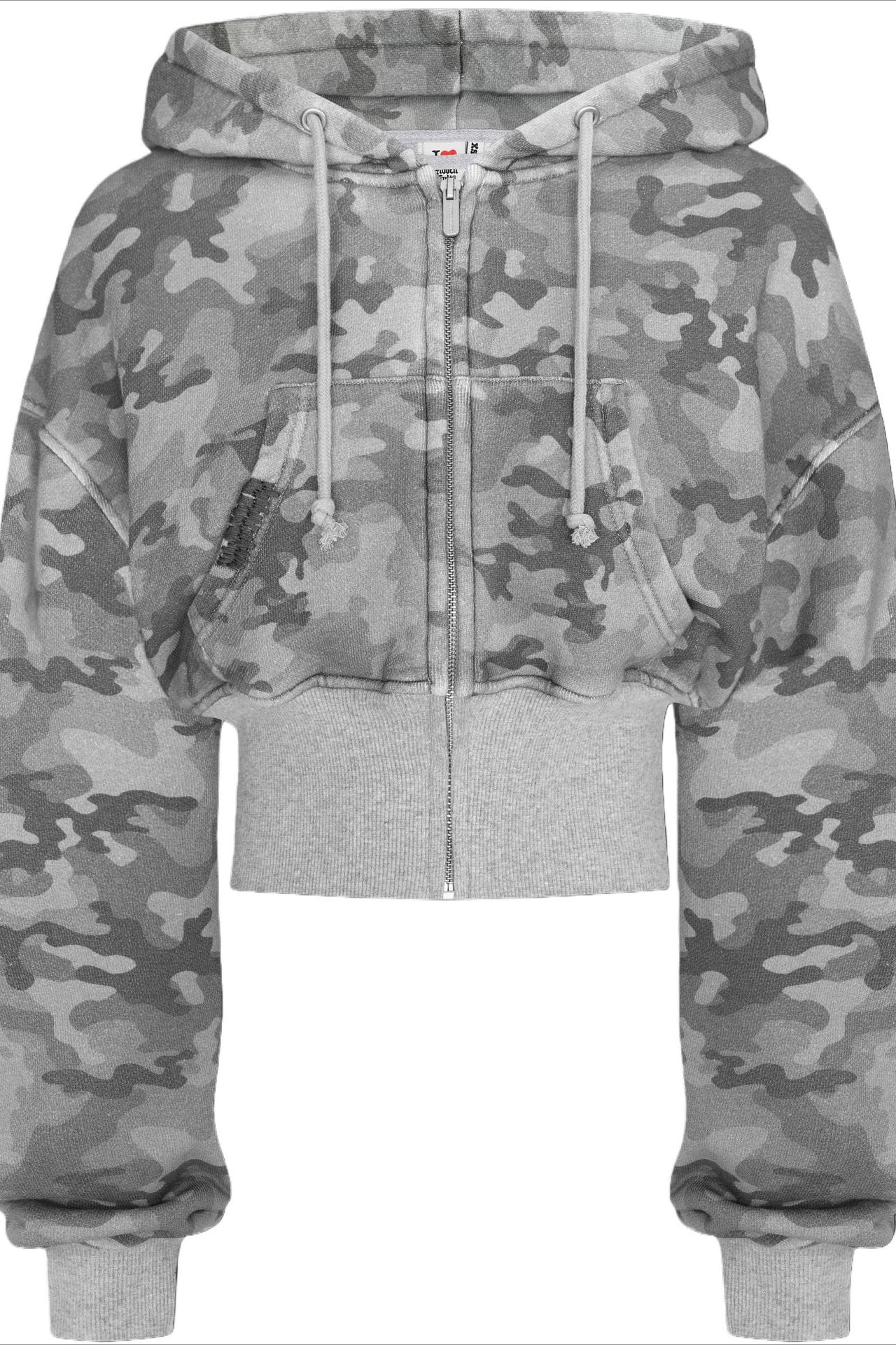 Pink Camo Zip Hoodie Two Piece Set
