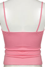 Leopard Lace Splice U Neck Cami Top