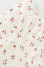 Floral Split Puff Sleeve Elegant Maxi Dress