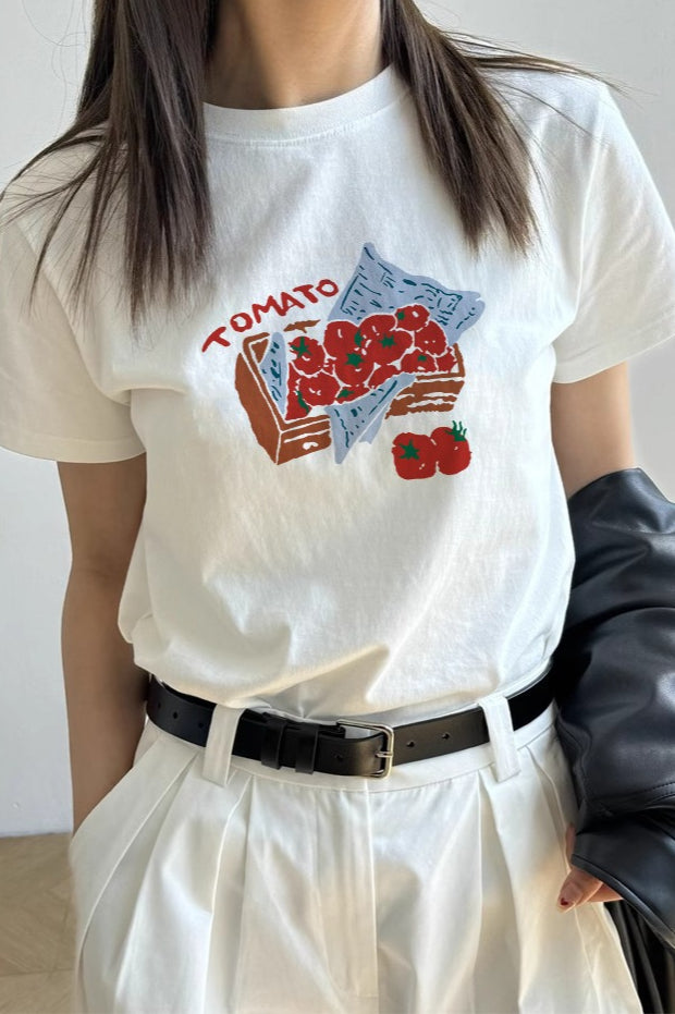 Cotton Printed Loose Casual T‑shirt