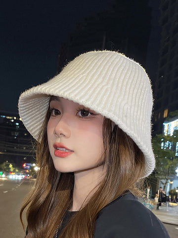 Fahion Pure Color Knitted Winter Warm Hat