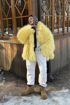 Plush Faux Animal Fur Thickened Warm Loose Coat