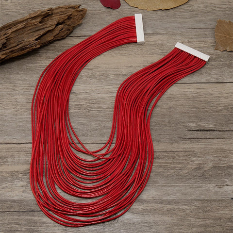 Mehrlagige Regenbogen-Seil-Halsketten-Kollektion 