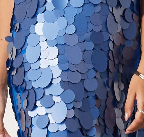 Sequined Midi Dress (Midnight Blue)