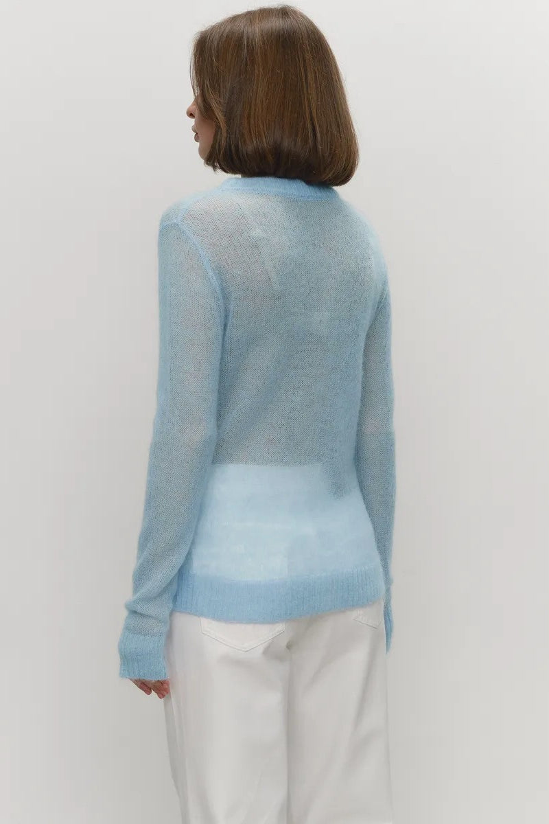Mohair Round Neck Knit Top