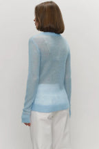 Mohair Round Neck Knit Top