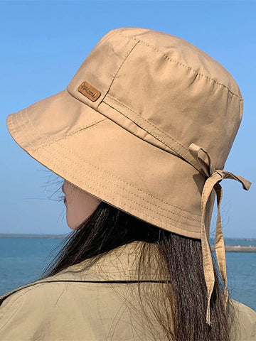 Lace-Up Wide Side Sun-Protection Hats&Caps Fisherman Hat