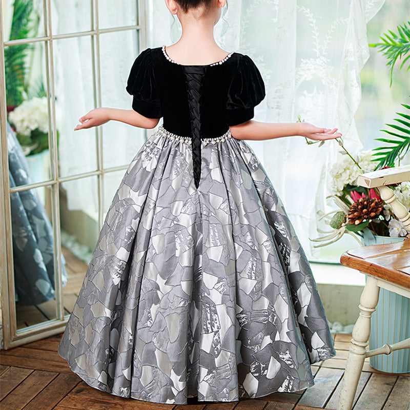 Kleinkind-Ballkleid, Mädchen-Kommunionskleid, Prinzessinnenkleid, Festkleid, flauschiges Partykleid 