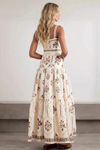 Floral Patchwork Long Boho Dress