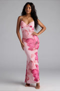 Cami Floral Print Bodycon Maxi Dress