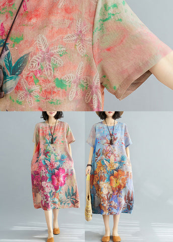 Französisches rotes O-Ausschnitt-Kuschel-Party-Chiffon-langes Kleid Sommer 