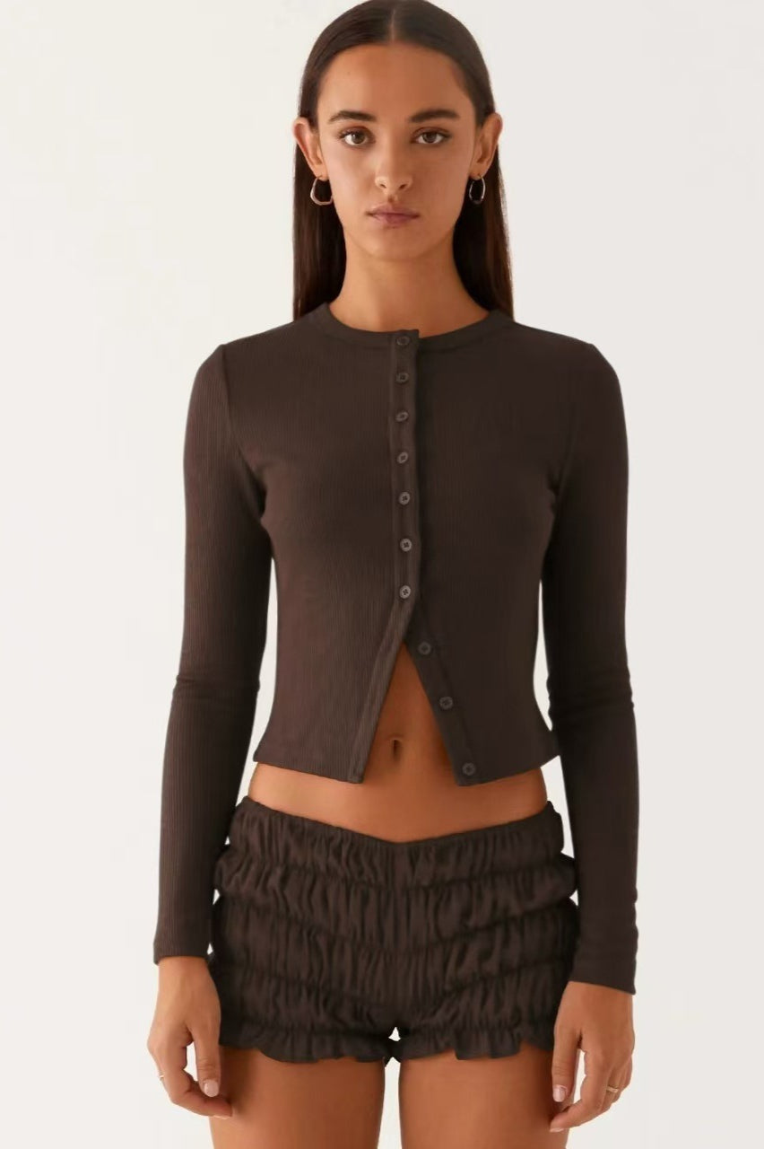 Minimalist Button Cardigan