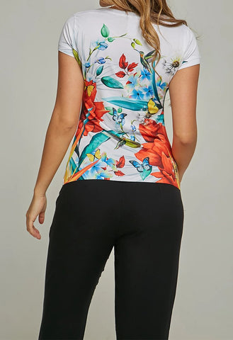 Round Neck Printed Slim Fit T-shirt
