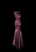 Mermaid One Shoulder Sleeveless Long Prom Gown Fairy Prom Dresses
