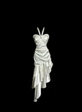 Mermaid Halter Satin High Low Evening Dress Prom Dresses
