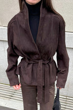 Suede Vintage Long Sleeve Jacket