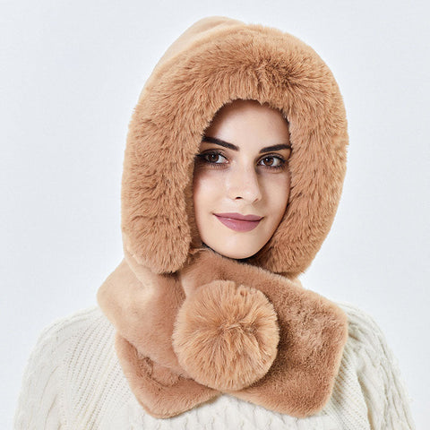 Damen Wintermütze aus festem Plüsch 