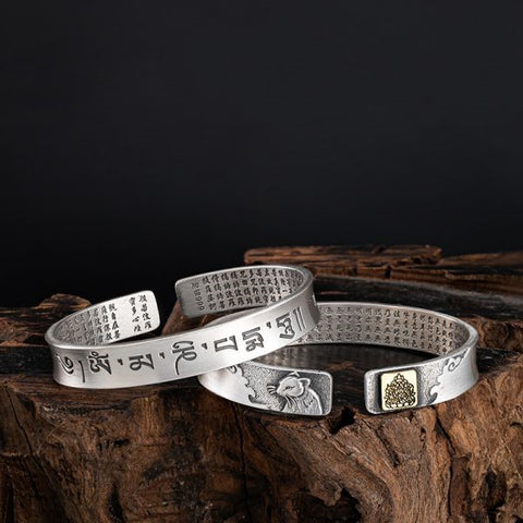 Sterling Silver Six Character Truth Chinese Zodiac Bracelet