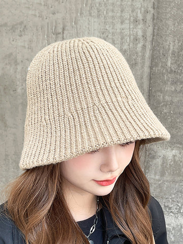 Fahion Pure Color Knitted Winter Warm Hat