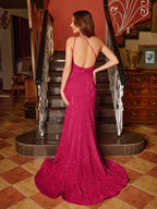 Vestidos de fiesta largos ajustados con volantes y sin mangas de un solo hombro de sirena