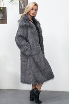 Faux Fur Longline Plus Size Coat