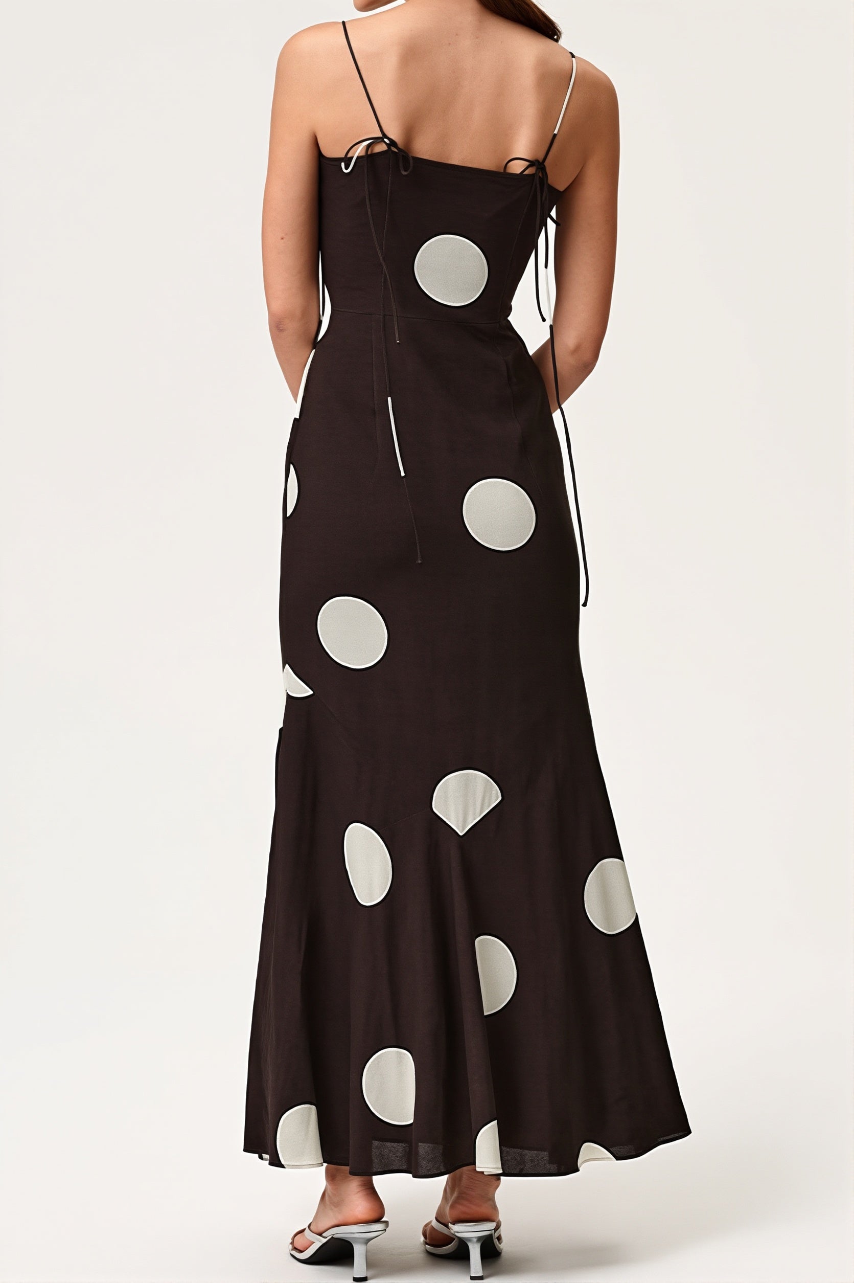 Polka Dot Print Sexy Cami High Street Maxi Dress