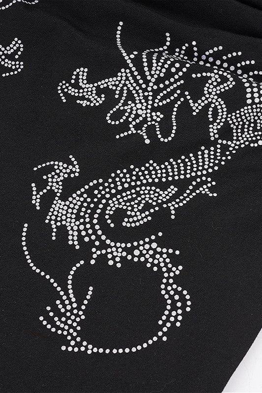 Y2K Drape Dragon Print Halter Top