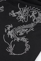 Y2K Drape Dragon Print Halter Top