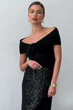 Elegant Chic Off Shoulder Twist Blouse