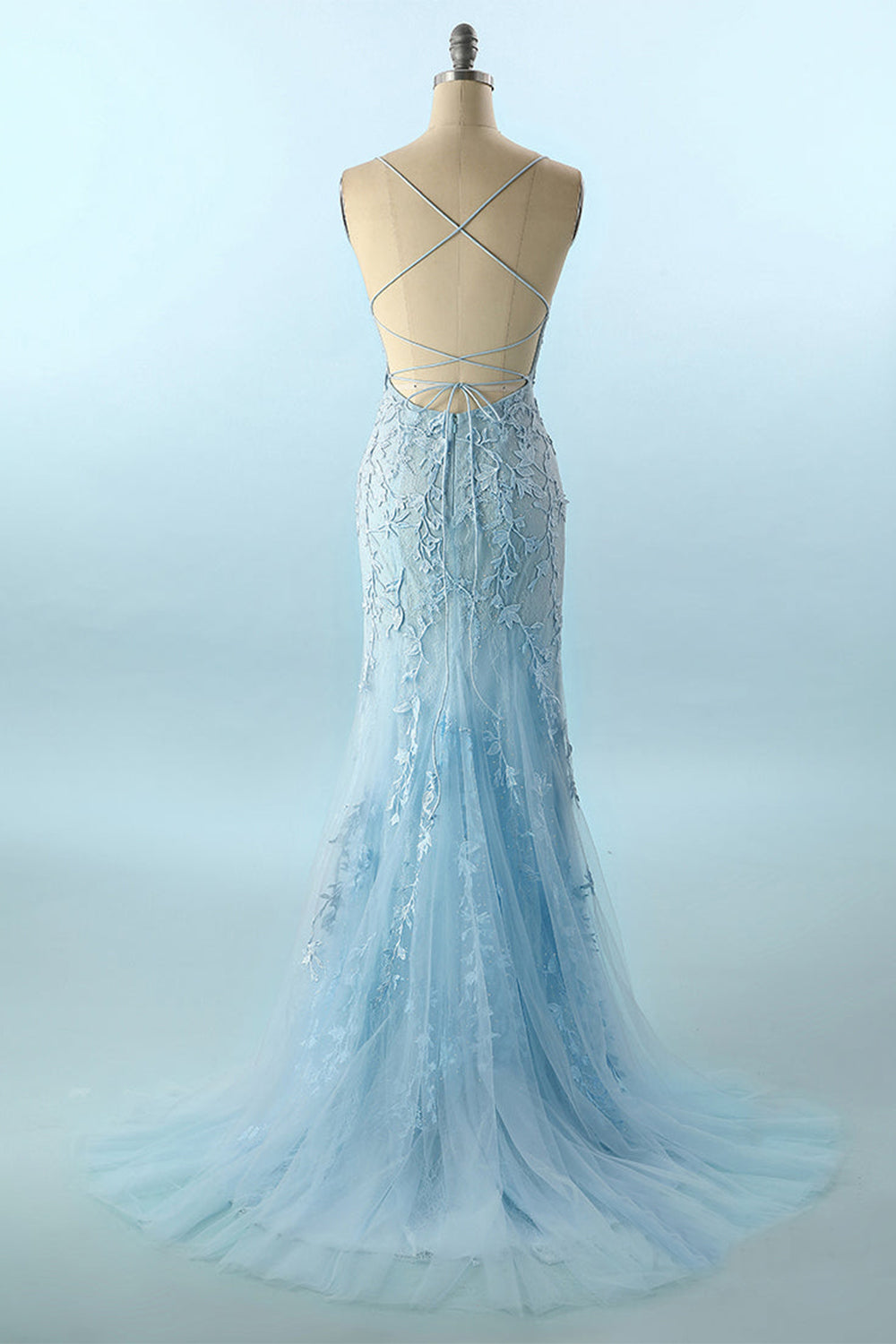 Mermaid Long Prom Dress Backless Evening Dress