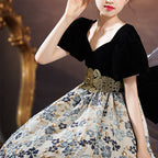 Kommunionkleid für Kleinkinder, Mädchen, Taufe, Retro-Print, große Schleife, Prinzessinnenkleid 