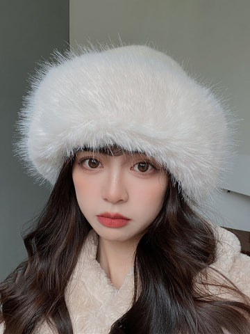 Women Winter Warm Solid Hat