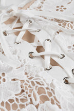 Tie Slim Split Lace Cami Maxi Dress