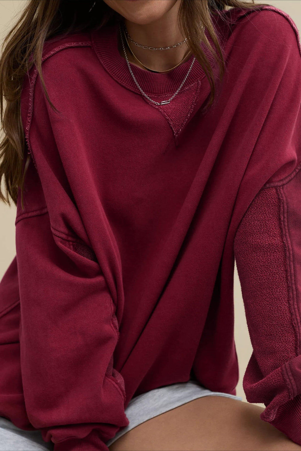 Oversized Crew Neck Hoodie