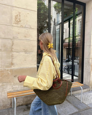 Striped Solid Color Office Blouse