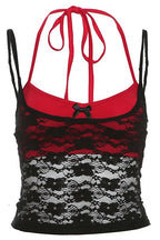 Contrast Lace Solid Sexy Cami Top