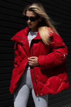 Loose Fit Quilted Cotton Jacket