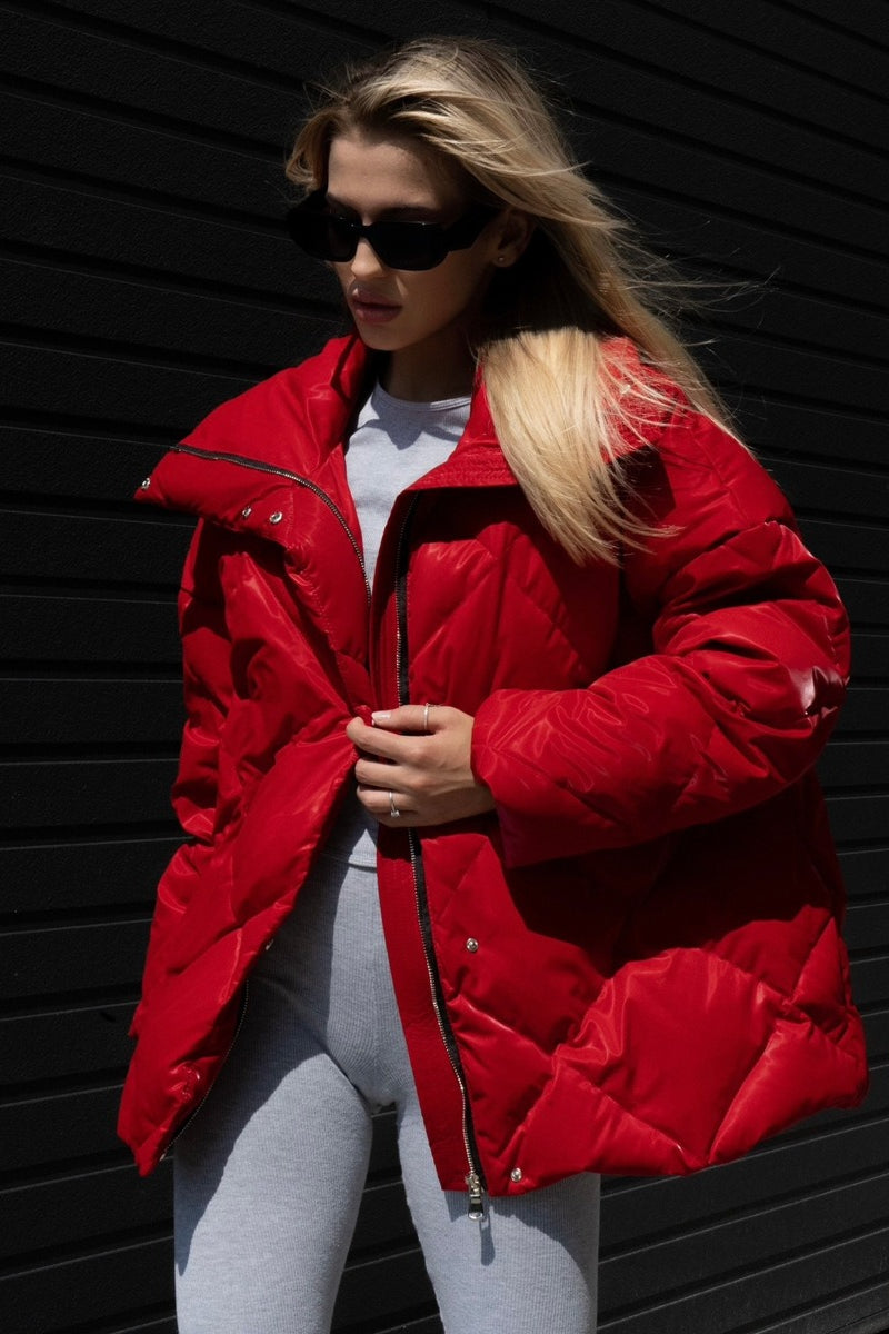 Loose Fit Quilted Cotton Jacket