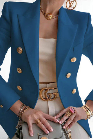 Blazer cruzado de metal Just Go for It 