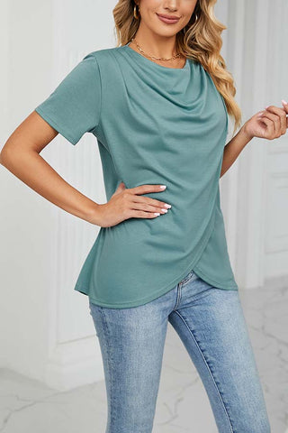 Camiseta cruzada con cuello vuelto Something Casual 