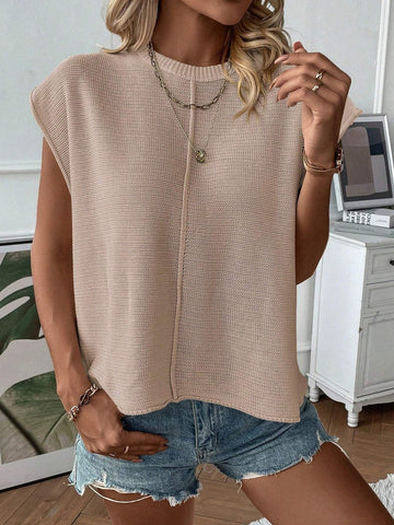 Women Solid Color Bat Sleeve Sweater Top