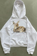 Deer Graphic Print Pullover Hoodie