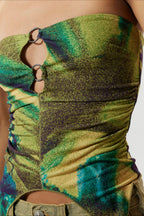Vacation Hollow Strapless Cropped Blouse