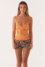 Beaded Exquisite Heavy Work One-Piece Cami Top