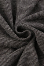 Ribbed Cropped Zip Up Hoodie