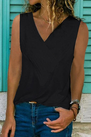 Camiseta sin mangas con escote en V cruzado Meridress (6 colores)